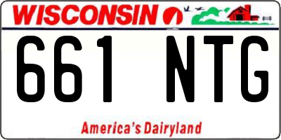 WI license plate 661NTG