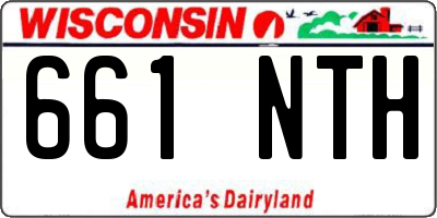 WI license plate 661NTH