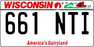 WI license plate 661NTI