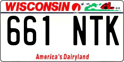 WI license plate 661NTK