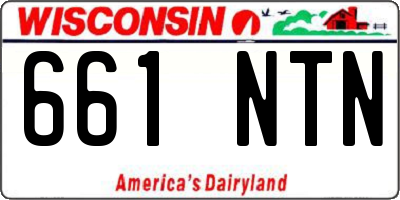 WI license plate 661NTN