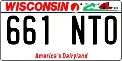 WI license plate 661NTO