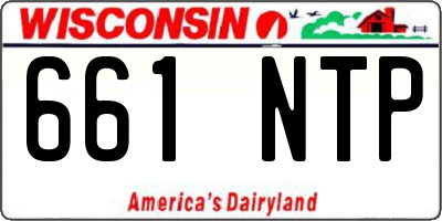 WI license plate 661NTP