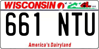 WI license plate 661NTU
