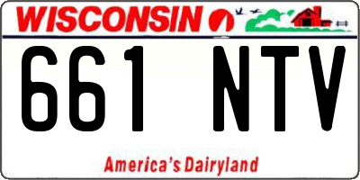 WI license plate 661NTV