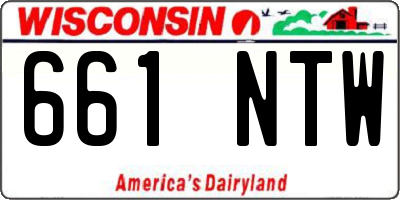 WI license plate 661NTW