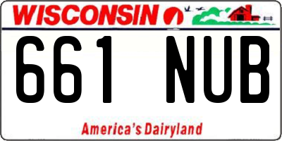 WI license plate 661NUB