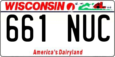 WI license plate 661NUC