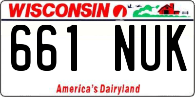 WI license plate 661NUK