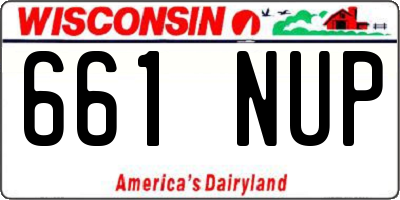 WI license plate 661NUP