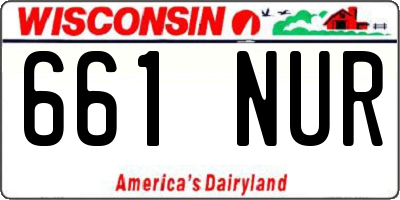 WI license plate 661NUR