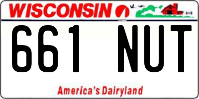 WI license plate 661NUT