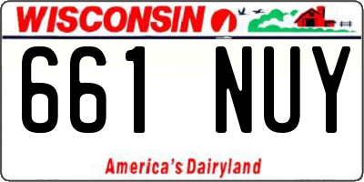 WI license plate 661NUY