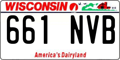 WI license plate 661NVB