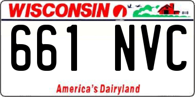 WI license plate 661NVC