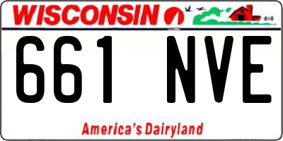 WI license plate 661NVE
