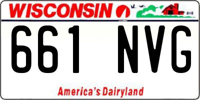 WI license plate 661NVG