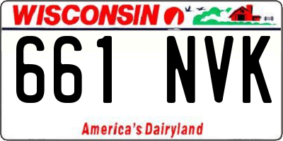 WI license plate 661NVK