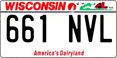 WI license plate 661NVL