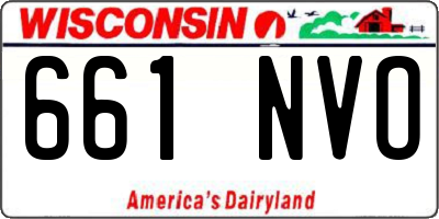 WI license plate 661NVO