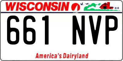 WI license plate 661NVP