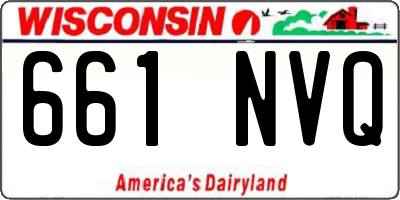 WI license plate 661NVQ