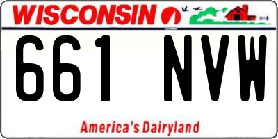 WI license plate 661NVW