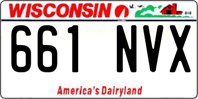 WI license plate 661NVX