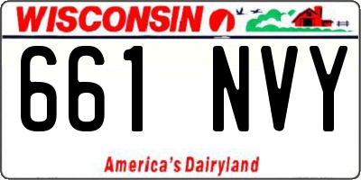 WI license plate 661NVY