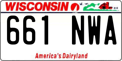 WI license plate 661NWA