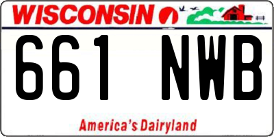 WI license plate 661NWB