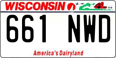 WI license plate 661NWD