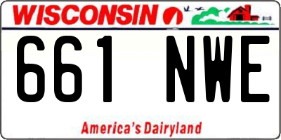 WI license plate 661NWE