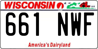 WI license plate 661NWF