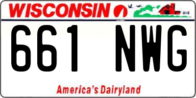 WI license plate 661NWG