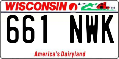 WI license plate 661NWK