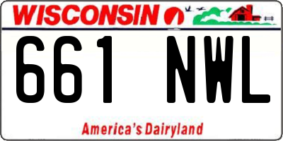 WI license plate 661NWL