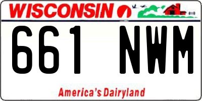 WI license plate 661NWM