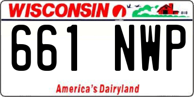 WI license plate 661NWP