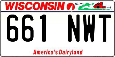 WI license plate 661NWT