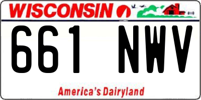 WI license plate 661NWV