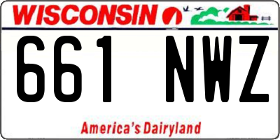 WI license plate 661NWZ