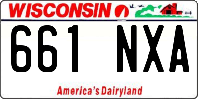 WI license plate 661NXA
