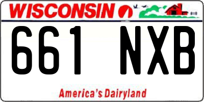 WI license plate 661NXB