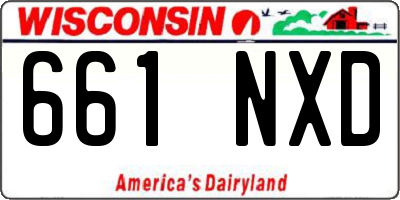 WI license plate 661NXD