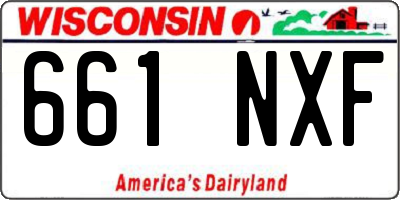 WI license plate 661NXF