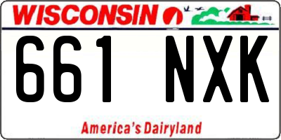 WI license plate 661NXK