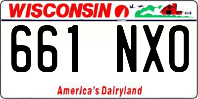 WI license plate 661NXO