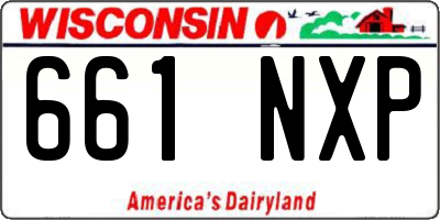 WI license plate 661NXP