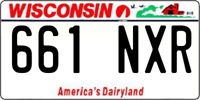 WI license plate 661NXR